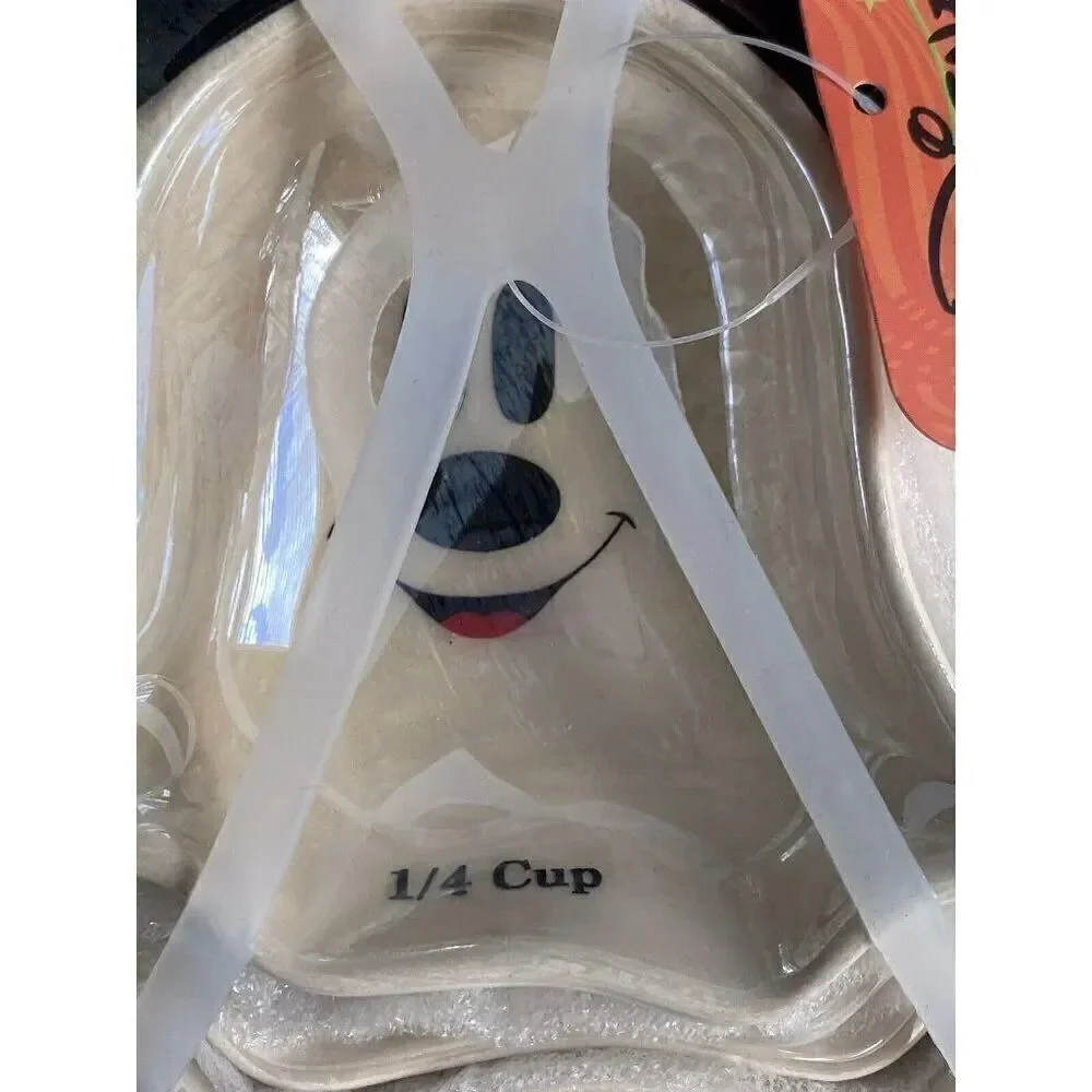 Set Of 4 Disney Mickey & Minnie Mouse‎ Halloween Ghost Iridescent Measuring Cups